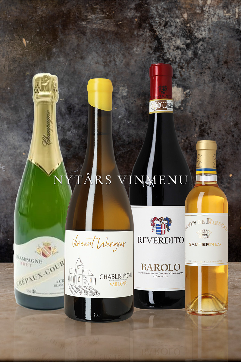Tilkøb nytårsmenu: Vinmenu (4 pers.)